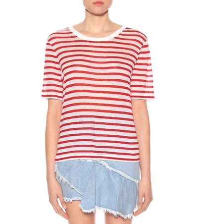 Shop Alexander Wang T Striped T-shirt In Red