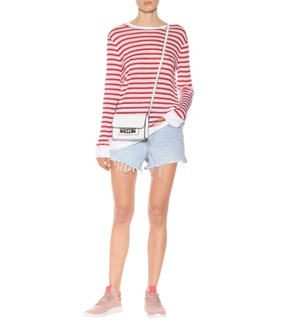 Shop Alexander Wang T Striped Long-sleeved Top In Red