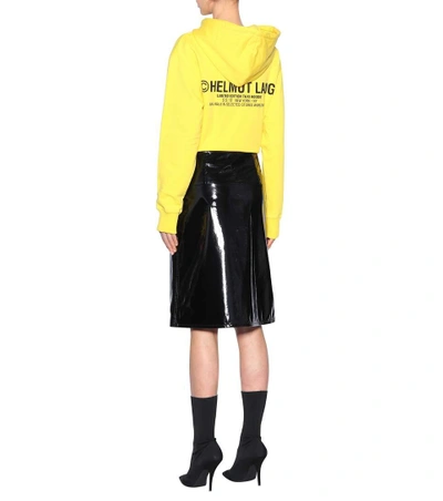 Shop Helmut Lang Faux Leather Skirt In Black