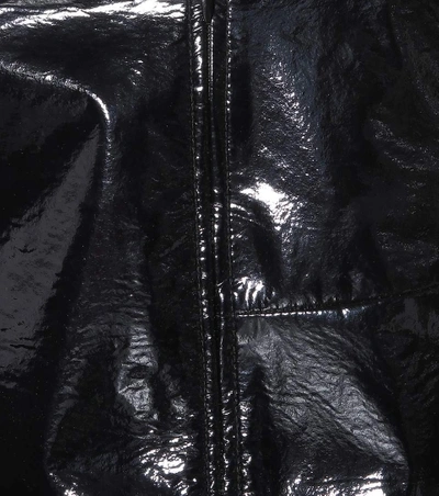 Shop Helmut Lang Faux Leather Skirt In Black