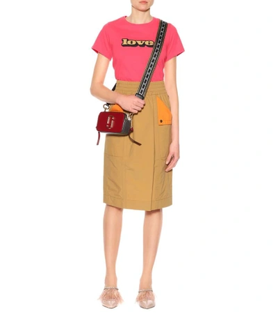 Shop Marc Jacobs Cotton-blend Skirt In Beige