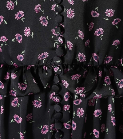 Shop Magda Butrym Tarragona Printed Silk Dress In Black