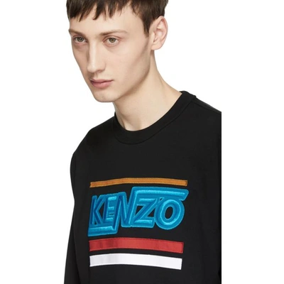 Shop Kenzo Black Logo Sweatshirt In 99.black