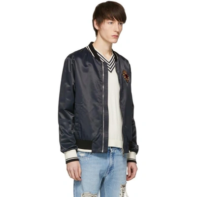 Shop Dolce & Gabbana Black Sacré Coeur Bomber Jacket