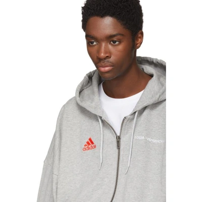 Gosha Rubchinskiy Adidas Zip-up Hoodie In Grey | ModeSens