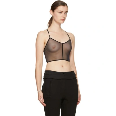 Shop Ann Demeulemeester Black La Fille Do Edition Long Tulle Bra In 099 Black