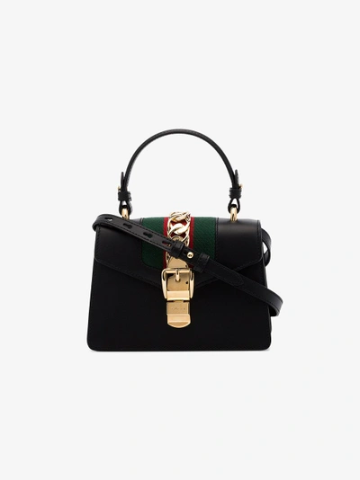 Shop Gucci Black Sylvie Mini Bag