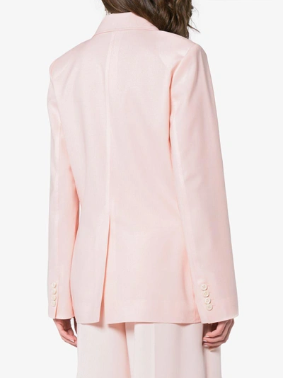 Shop Adeam Tailored Panel Jacket In Pink&purple