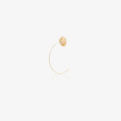 Shop Beaufille 10k Yellow Gold Plated Ripple Earring In Silver