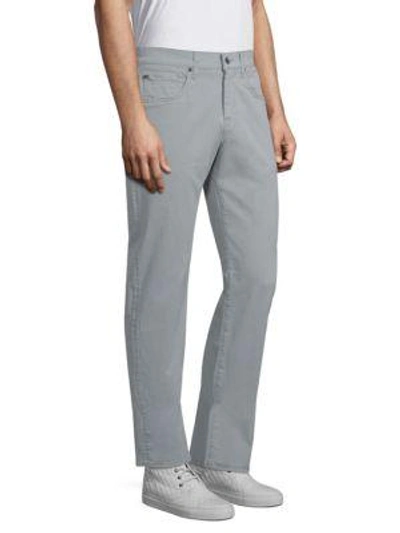 Shop 7 For All Mankind Total Twill The Straight Slim Chinos In Blue Wave