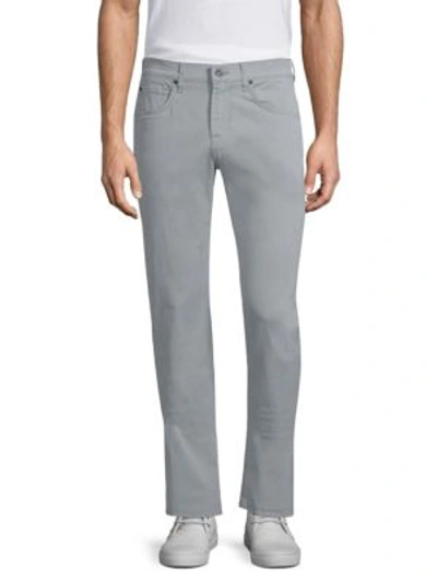 Shop 7 For All Mankind Total Twill The Straight Slim Chinos In White Onyx