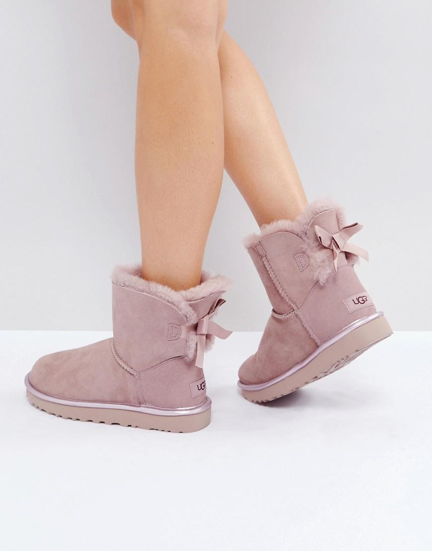 ugg mini bailey bow pink