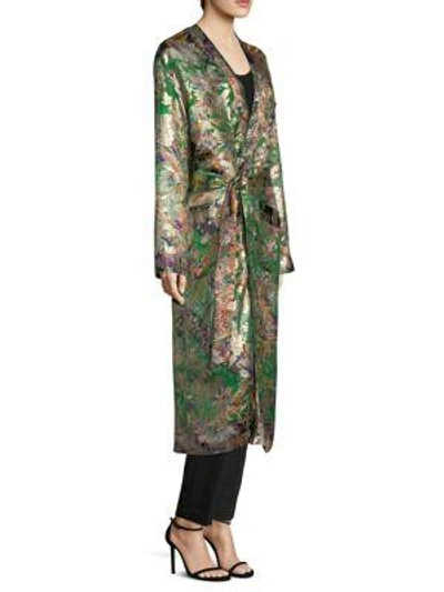 Shop Etro Tropical Embroidered Robe Jacket In Floral Multi