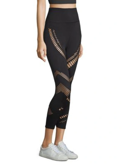 Alo Yoga Seamless Radiance High Waist Capri Leggings In Black