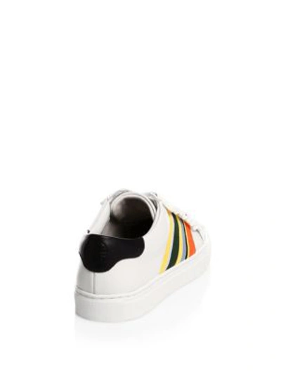 Shop Tory Burch Ruffle Trainers In Ivory