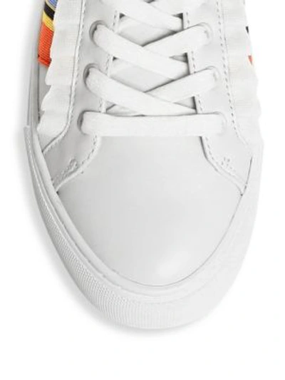 Shop Tory Burch Ruffle Trainers In Ivory