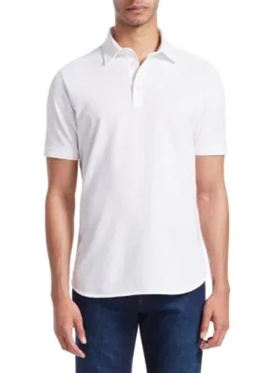 Shop Loro Piana Men's Pique Polo Shirt In White