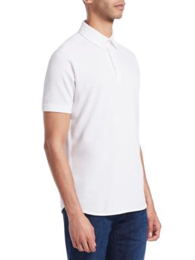 Shop Loro Piana Men's Pique Polo Shirt In White