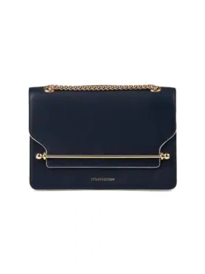 Shop Strathberry East West Crossbody Bag In Navy