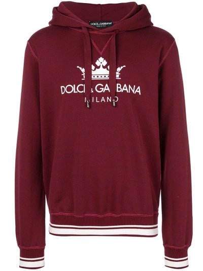 Shop Dolce & Gabbana Logo Print Hoodie