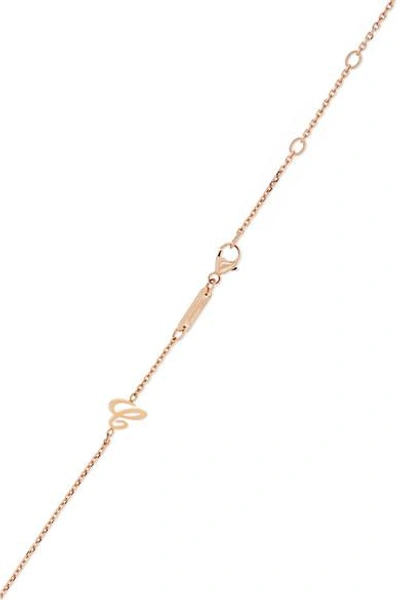 Shop Chopard Happy Dreams 18-karat Rose Gold Diamond Necklace