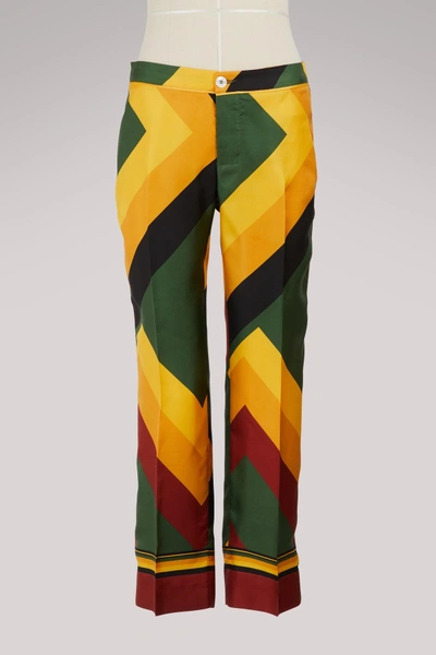 Shop F.r.s For Restless Sleepers Ceo Silk Trousers In Multi