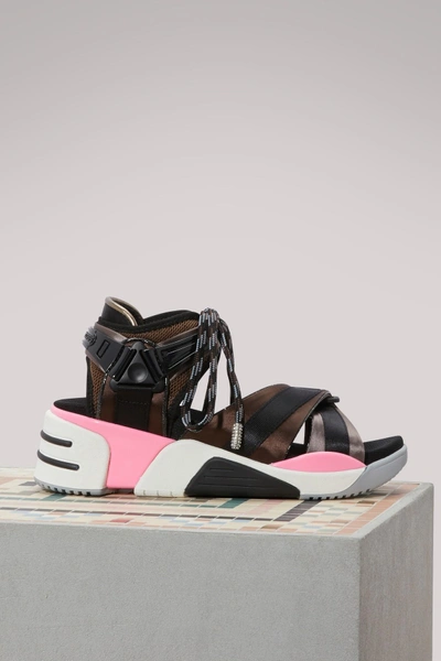 Shop Marc Jacobs Somewhere Sport Sandals In Black Multi