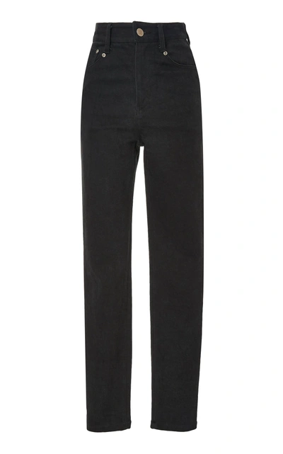 Shop Brandon Maxwell High-rise Skinny Jeans In Black