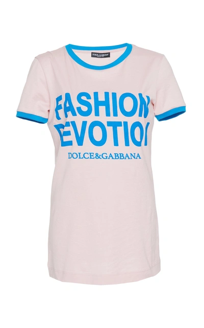 Shop Dolce & Gabbana Fashion Devotion Shirt In Pink