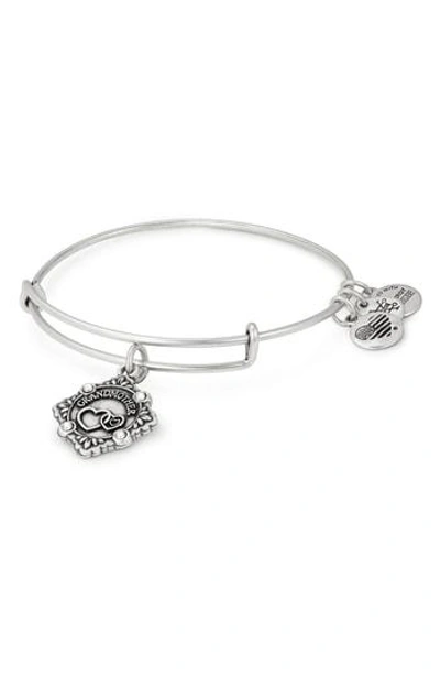 Shop Alex And Ani Because I Love You Grandmother Charm Bangle In Silver