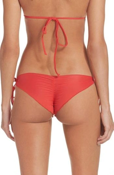 Shop Luli Fama 'wavy' Brazilian Side Tie Bikini Bottoms In Girl On Fire