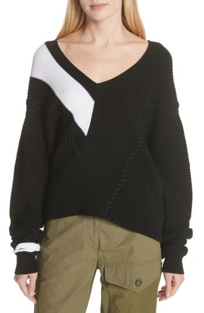 Shop Rag & Bone Cricket V-neck Sweater In Black