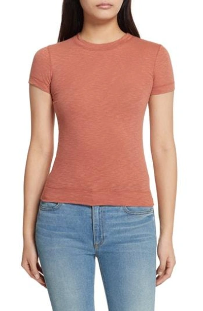 Shop Theory Nebulous Tiny Tee In Pink Russet