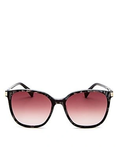 Shop Longchamp Women's Le Pliage Family Square Sunglasses, 53mm In Black/brown