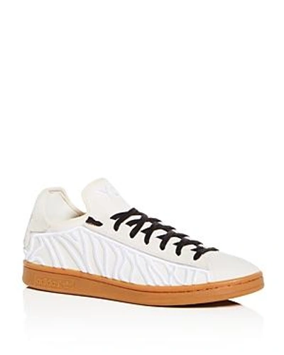Shop Y-3 Men's Shishu Stan Embroidered Lace Up Sneakers In White