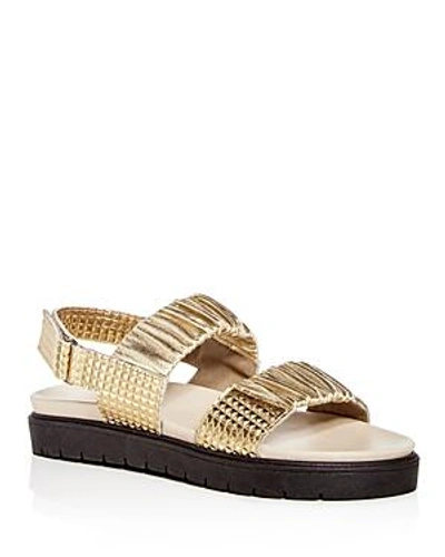 Shop Daniella Lehavi Women's Sahara Soft Leather Slingback Platform Sandals In Gold
