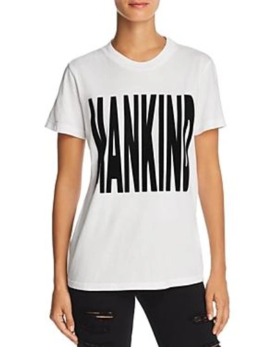 Shop 7 For All Mankind Crewneck Logo Tee In White/black