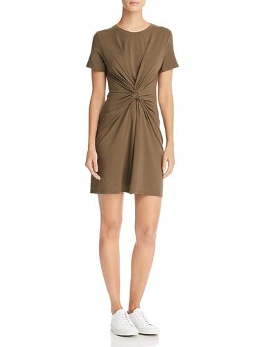 Shop Theory Knotted T-shirt Dress In Faded Army