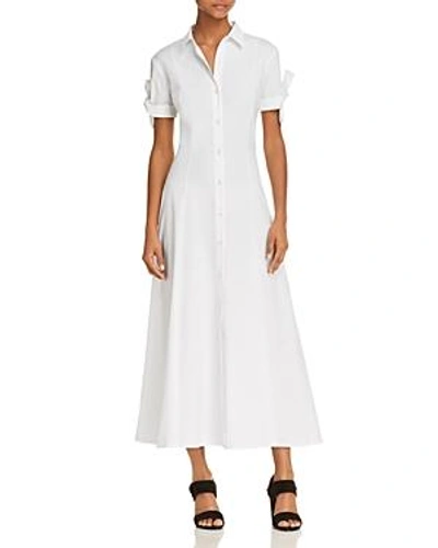 Shop Theory Tie Sleeve Shirt Dress In White