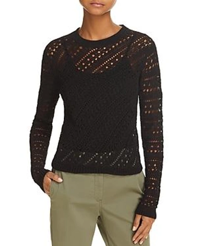 Shop Theory Crochet Sweater In Black