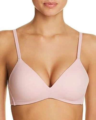 Shop Wacoal How Perfect Contour Wireless Bra In Chalk Pink