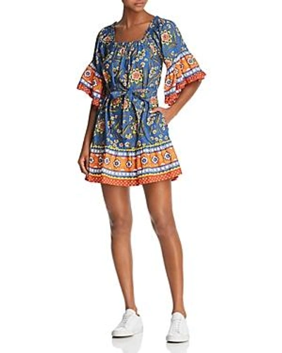 Shop Joie Chloris Printed Dress In Medium Blue