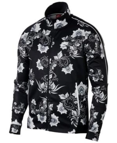 Nike Men's Sportswear Floral N98 Track Jacket, Black In White | ModeSens