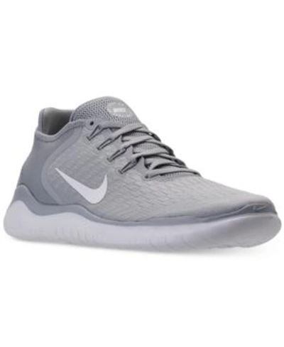 Shop Nike Men's Free Run 2018 Running Sneakers From Finish Line In Wolf Grey/white-white-vol