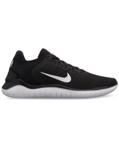 Shop Nike Men's Free Run 2018 Running Sneakers From Finish Line In Black/white