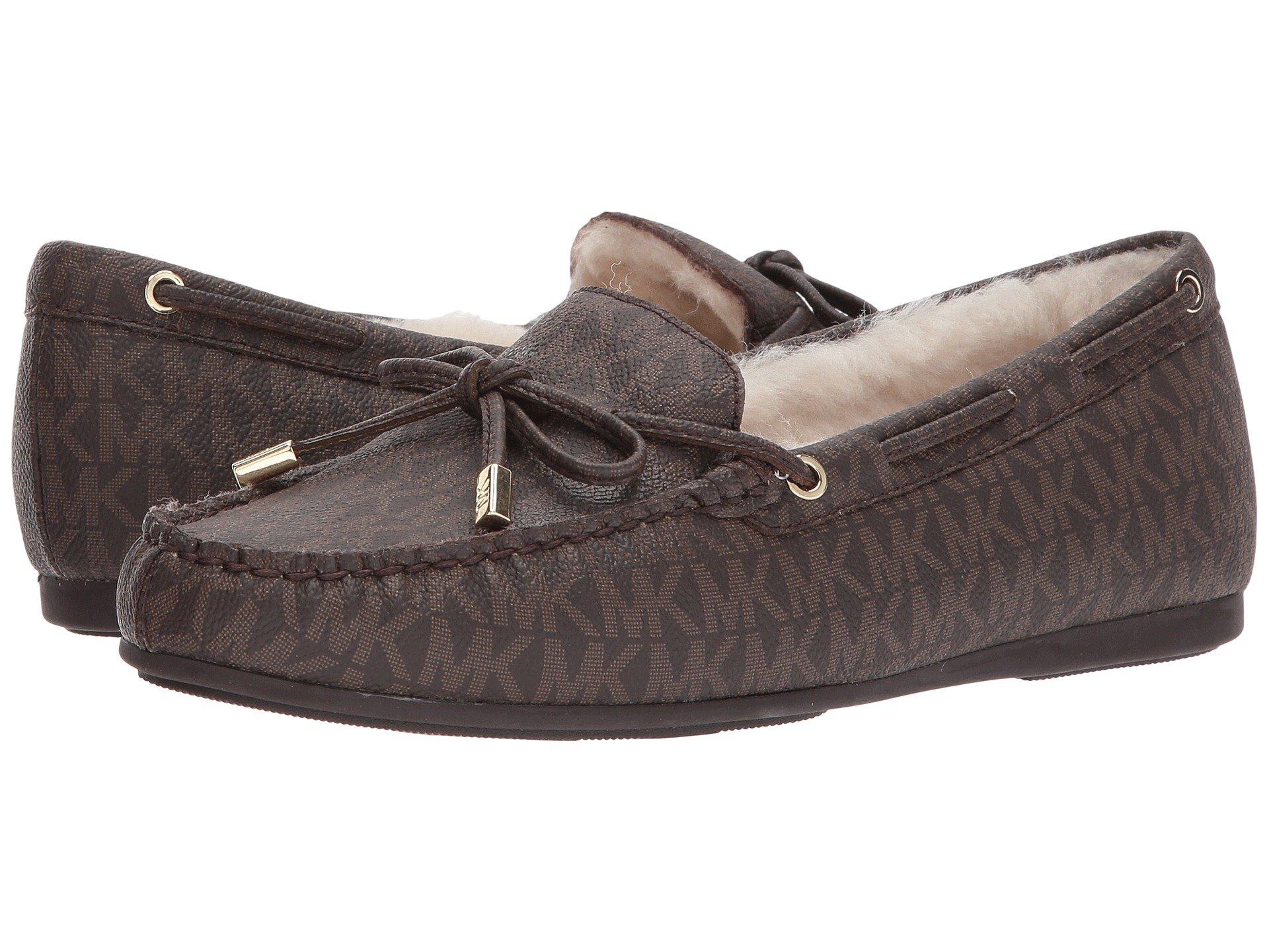 michael kors sutton shearling lined moccasins