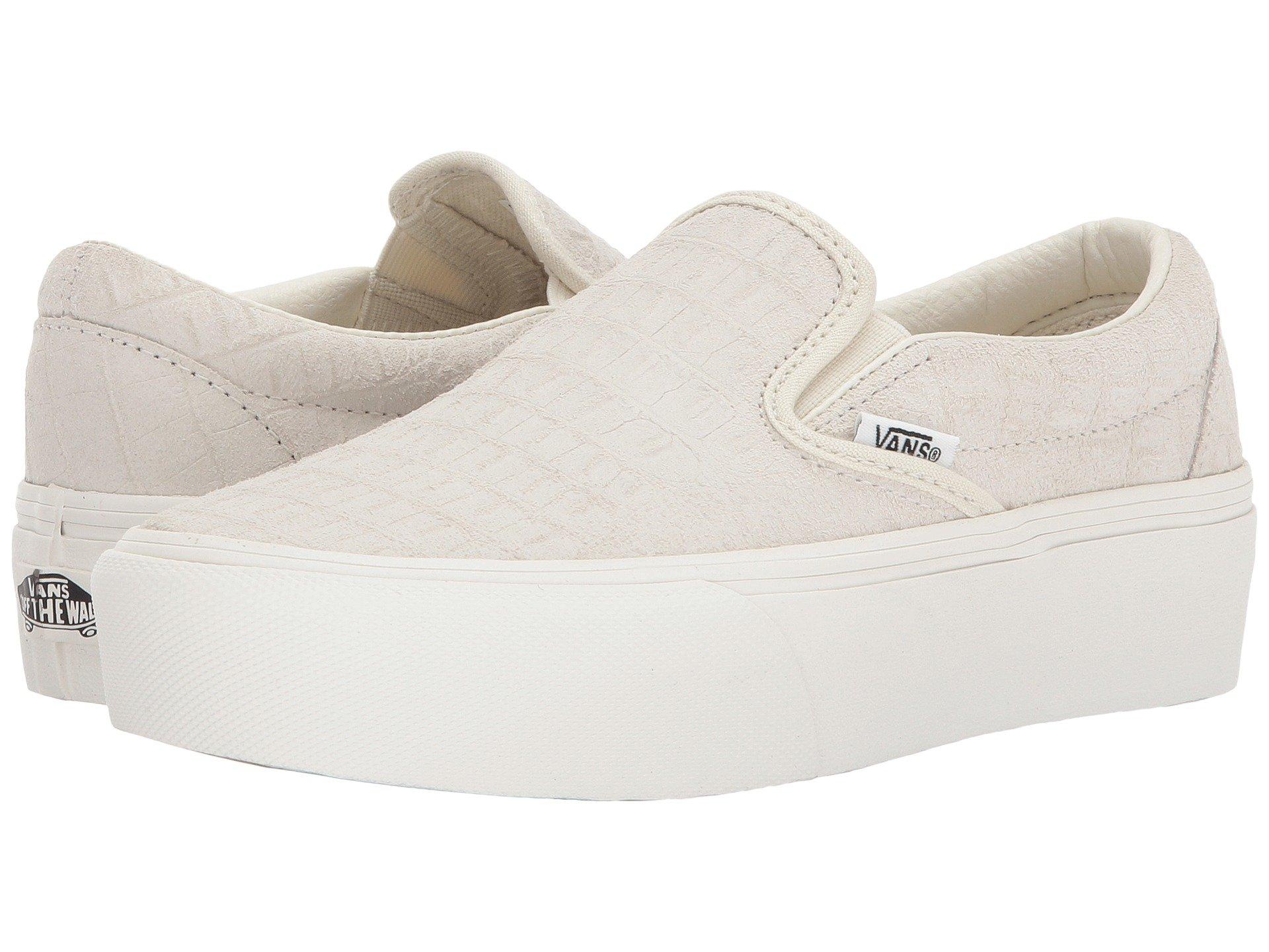 vans slip on platform embossed