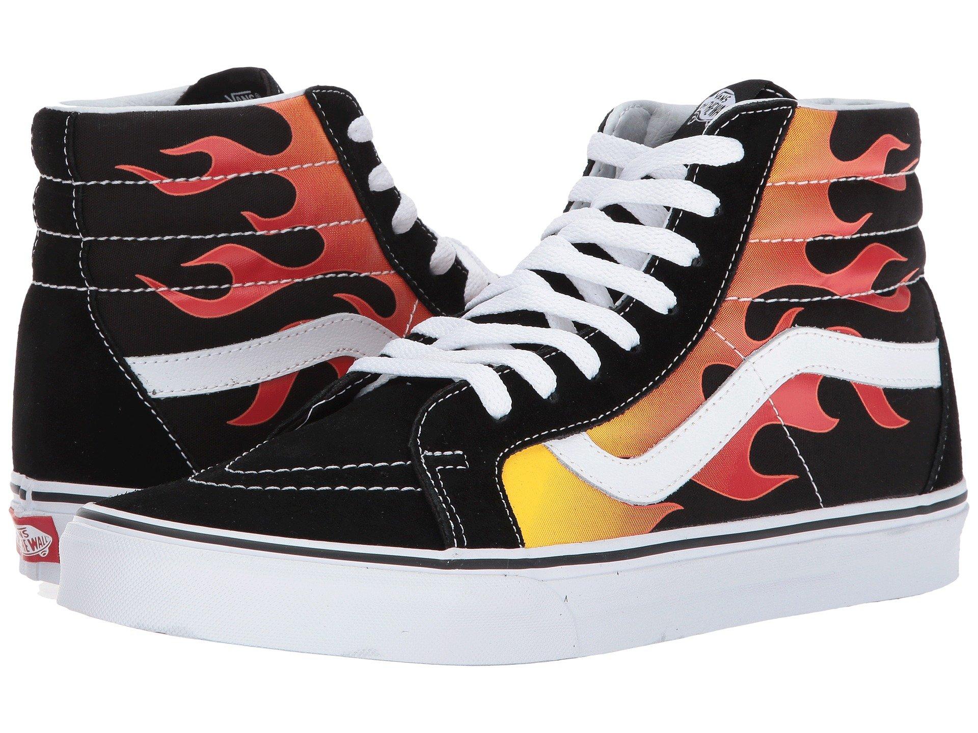 vans sk8 hi reissue flames