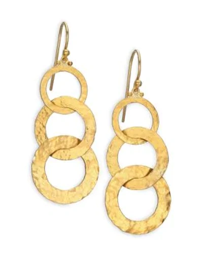 Shop Gurhan Women's Hoopla 24k Yellow Gold Infinity Triple-drop Earrings