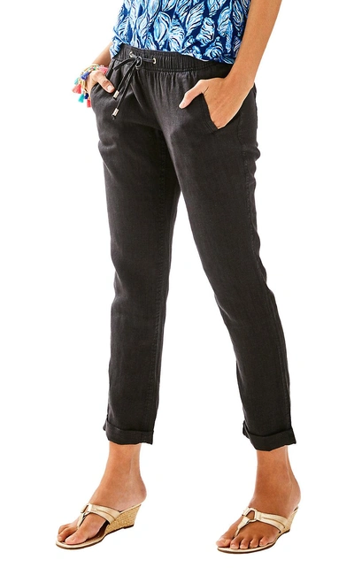 Shop Lilly Pulitzer 31" Aden Pant In Onyx